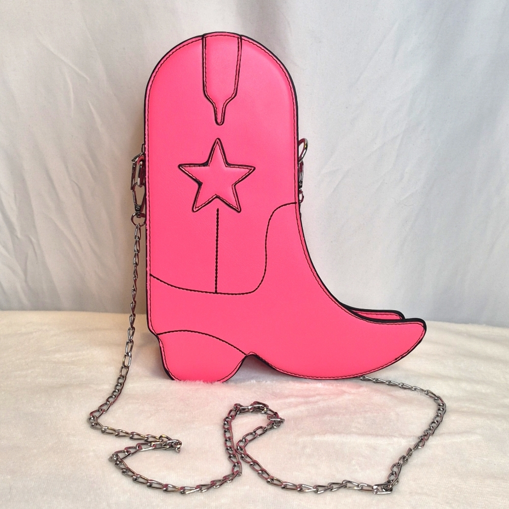 Cowgirl Boot Crossbody Bag BLACK👢 - Picture 7 of 17